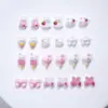 Celebridad de Internet Conejo Caramelo de Palo Dibujos Animados Decoraciones para Uñas 3D Lindo Helado Lazo Caramelo de Palo Accesorios para Uñas