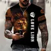 Fornecimento de Comércio Exterior Fabricante Transfronteiriço Entrega Direta Camiseta 3D Casual para Meninos Verão Manga Curta Gola Redonda Solta Casual Camiseta Estampada