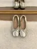 Zapatos Planos Rojos Retro Franceses Chuyuji para Mujer, Nuevos Versátiles 2026 Bailarinas Planas Poco Profundas con Lazo
