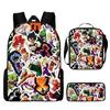 Mochila Nueva de Anime de Dibujos Animados de Dragon Ball de Amazon para Estudiantes de Primaria y Secundaria, Bolsa Escolar, Bandolera, Estuche para Lápices, Set de Tres Piezas