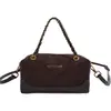 Bolsa Redonda Cilíndrica Retro Melanoid para Mano Mujer Otoño 2026 Nueva Patchwork de Gamuza Bolsa Almohada Cadena Bolso de Hombro Único Cruzado