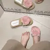 Sandalias de playa de verano para mujer, nuevo estilo 2025, diseño de hada, suela gruesa, estampado floral, perfectas para vestidos y cómodas de llevar.