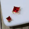 Nuevos Pendientes Cuadrados Geométricos Accesorios Pendientes Antiguos Elegantes Franceses Simples Moda Temperamento Joyería de Gama Alta