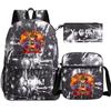 Kit novo de 3 peças de jogo de anime rei para Meninos Meninas crianças mochila escolar mochila de viagem Bolsa de Ombro Estojo
