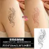 Adesivos de tatuagem termocrômicos que mudam de cor quando aquecidos, apresentando designs de ossos, asas, estrelas, braços, ombros e costas, são adesivos de tatuagem temporária à prova d'água