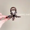 Pinza de Flor de Estampado de Leopardo de Gama Alta para Mujer 2025 Nuevo Pinza de Tiburón Grande Pinza para el Cabello Accesorio Único Elegante para el Cabello en la Parte Posterior de la Cabeza