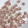 11mm estilo vintage mini flor de cinco pétalas acrílico cor sólida furo médio DIY grampo de cabelo acessório materiais