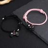 Pulsera de pareja de astronautas hombre y mujer con cuerda de Milán, un par de cuerdas tejidas para mano magnéticas de amor para hombre y mujer, ajustable