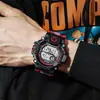 Directo de fábrica deportes al aire libre estudiante niños camuflaje esfera grande multifuncional reloj electrónico unisex reloj de moda