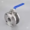 Válvula de Esfera Tipo Wafer Flangeada Q71F-16P Aço Inoxidável 304/316L Aço Fundido Estilo Italiano Válvula de Esfera 6 Polegadas DN50