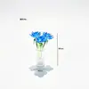 Buquê de Rosa Esmaltada Zibo Mini Arranjo de Flores Artificiais de Vidro Decoração de Mesa Artesanato Presente de Dia dos Namorados