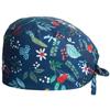 Gorro Quirúrgico Estampado Algodón Puro Ajustable con Botón con Banda Absorbente de Sudor Color Sólido Gorro de Sala de Operaciones para Doctor Gorro de Enfermera UCI