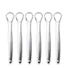 Raspador de Lengua de Acero Inoxidable Cepillo para Recubrimiento de Lengua para Eliminar el Mal Aliento, Herramienta de Limpieza de Lengua para Adultos, Herramienta de Higiene Bucal, Raspador de Lengua