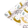 Papel de Presente de Aniversário Infantil Mais Vendido Internacionalmente, Papel de Presente de Desenho Animado, Papel para Capa de Livro de Brinquedo de Animal Fofo, Pronto para Entrega