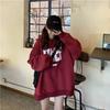 Moletom Feminino para Outono e Inverno Versátil 2020 Solto Estilo Bf Preguiçoso Europeu e Americano Jaqueta com Capuz Forrada de Lã Espessa Moda Suporte para Cabelo