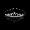 Diadema coreana nueva para niños, diadema de strass de cristal para niñas, tocado de metal de aleación, corona de cumpleaños de princesa, pasador