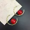Diseño de nicho exquisita moda retro pendientes de alta gama alta gama simple lujo ligero círculo de perlas pendiente grande