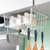Venta al por mayor de fabricantes de gabinetes de cocina para el hogar debajo del cesto colgante de hierro universal de almacenamiento cesto colgante debajo del estante de almacenamiento colgante estante