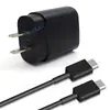 Cargador Rápido de 30W Adaptador de Corriente Pd USB Tipo-C Adecuado para Cargar Teléfono Móvil Samsung con Cable