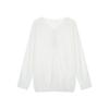 Camiseta Blanca Holgada de Largo Medio para Mujer Verano 2025 Nuevo Estilo Estilo Relajado Manga Larga Blusa Protector Solar Top