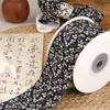 Fita Floral Estilo Japonês Dupla Face Corte Reto Tecido Grosso Laço Acessório de Cabeça Fita para Embalagem de Flores