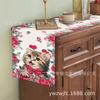 Amazon popular Día de San Valentín Día de la Madre gato de amor animal camino de mesa decoración del hogar mesa ventas directas de fábrica