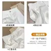 Pantalones Blancos de Algodón y Lino de Pierna Ancha para Mujer, Verano Delgados de Cintura Alta Estilo Old Money, Adelgazantes Sueltos Casuales de Lino Rectos