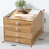 Caja de Almacenamiento para Escritorio de Oficina Gabinete de Almacenamiento de Madera Tipo Cajón Estante de Almacenamiento para Oficina Suministros Archivo Caja Organizadora Varios