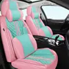 Almofadas de Couro Napa para Banco de Carro em Estoque, Adequadas para Todas as Estações, Capas de Couro para Banco de Carro Envolventes Completas para Banco Individual/Duplo, Almofadas de Assento de Couro para Carro de Cinco Lugares