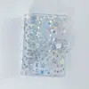 Carpeta A7 con Cubierta de PVC Colorida de Estrella Láser, Planificador de 6 Agujeros, Diario de Viaje, Cuaderno, Álbum de Fotos para Estudiantes
