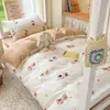 2026 Nuevo Modelo Clase A Algodón Puro Estilo Fresco Juego de Tres Piezas para Estudiantes, Juego de Seis Piezas para Cama Individual de Dormitorio