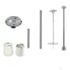 Accesorios para Uso Industrial y Minero: Base de Lámpara Extendida, Cubierta para Lámpara de Techo Colgante DIY, Cabezal de Lámpara, Conectores de Tres Vías Grandes y Pequeños, Varilla de Tubo de 4 Pulgadas, Tubo de Extensión Metálico