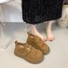 Sapatos Femininos de Solado Grosso 2025 Novo Outono Mais Vendidos Casuais Retrô Estilo Britânico Mocassins Sapatos Birkenstock