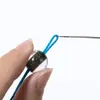 Agulha Gancho de Três Vias para Miçangas em Aço Inoxidável, Acessórios de Agulha para Passar Fio de Aço, Ferramentas para Miçangas DIY Feitas à Mão Atacado