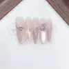 Nai Zi Unhas Vestíveis Feitas à Mão Coleção Estilo Europeu e Americano Bico de Pato Longo Fino Cachorro Ponta Longa Série Estilo Esculpido Adesivos de Unha