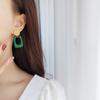 Aretes con sentido de diseño nicho, moda, temperamento, contraste de color, personalidad, modernos, de alto sentido, aretes de plato de incienso para mosquitos, clip para la oreja sin perforación
