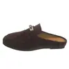 Mocasines de estilo retro con hebilla metálica para mujer, colección otoño 2026, mules sin cordones con suela blanda, versátiles y fáciles de llevar