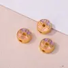 Cuentas Espaciadoras de Flor de Loto Caqui con Goteo de Aceite Chapadas en Oro Antiguo para Pulsera Collar Hecho a Mano Joyería Colgante Cuentas Sueltas Accesorios