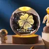 Nuevos Adornos de Cristal de Planeta Aeroespacial Luminosos de Color Impreso Tallados Internamente en 3D Tridimensionales Venta al por Mayor Transfronteriza Noche de Mesita de Noche para Niños