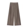 Moda Europeia e Americana Transfronteiriça Aliexpress Moda Popular Terno Listrado com Ombreiras e Cinto Fino + Terno Calça de Pregas Duplas