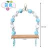 Palo de Estación para Pájaros Parrot Swing Juguete Suministros para Aves Anillos de Color Estante de Estación para Loros Accesorios para Jaula de Pájaros Juegos para aliviar el aburrimiento