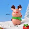 Caja de regalo de alce navideño, micropaisaje navideño, decoración de bonsái, adornos de nieve, regalos navideños