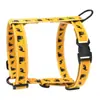 Amazon Arnés para Perro con Estampado de Gato Negro de Dibujos Animados, Juego de Tres Piezas, Nailon Duradero, Suministros Ajustables para Mascotas