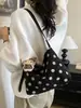 Bolso de mujer de gran capacidad 2026 nuevo bolso de moda casual para principios de otoño para la escuela y el trabajo, bolso tipo albóndiga de hombro y cruzado