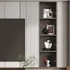 Móvel de TV de Luxo Leve Estilo Italiano Decoração de Nicho Modelo Novo 2025 Decoração Inspirada em Bar de Vinhos Gabinete de Vidro para Casa Nova Ornamentos