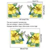 Cbccht101-116 Calcomanía Decorativa de Vidrio para Esquina de Ventana a Color de Doble Cara Transfronteriza con Adhesivo, Película Decorativa de Vidrio Floral y de Pájaros Ultra Transparente
