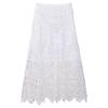 Fiyuan Diseño de Nicho Falda de Encaje Tejida Resistente para Mujer Francesa Suave y Transpirable Color Sólido Falda de Playa