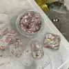 Lentejuelas Iridiscentes Polarizadas Ultra Delgadas para Uñas, Discos de Lunares, Polvo Brocado Nube Ópalo de Alto Brillo Cristal de Hielo, Jardín Secreto de Flores Secas