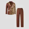 Trajes Formais Europeus e Americanos para Crianças, Novo Conjunto de Terno com Estampa Dourada para Primavera e Outono para Crianças Mais Velhas, Conjunto de Roupa para Apresentação