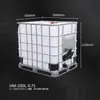 Contenedor de Plástico de Gran Diámetro de 650L y 1000L con Marco Cubo Químico Cuadrado Contenedor Tonelada IBC de Transporte